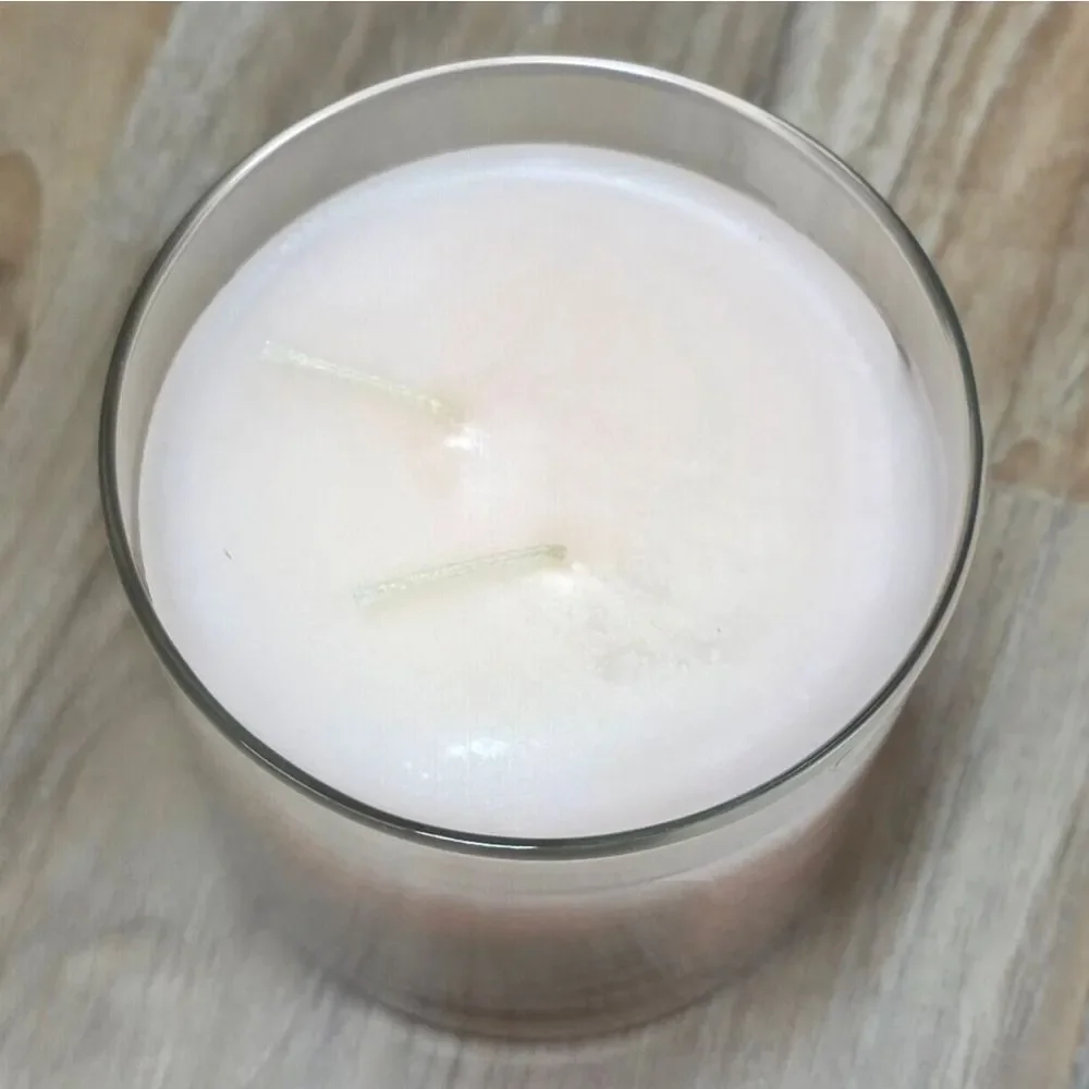 🩵NIB PartyLite Strawberry Rhubarb GloLite 2-Wick 15.5oz Jar Candle
